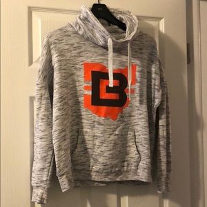 Cowlneck fleece pullover